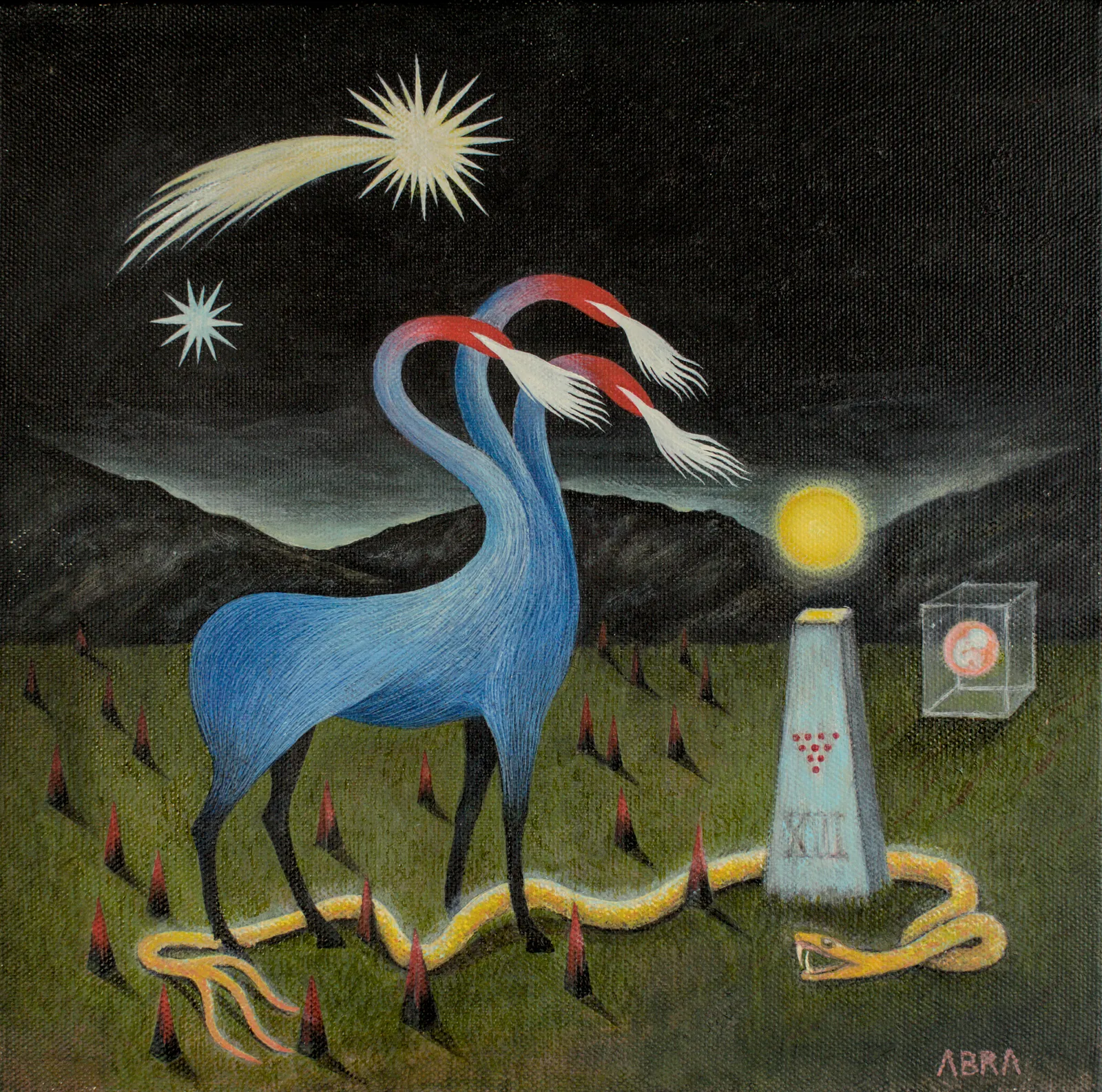 Image of Recurrence  by ABRA, size: 40x40cm, made of Acrylic on canvas, Painting medium, from Lviv, Ukraine, part of the Architecture of presence series, priced at $900 Photo 1 of 7.