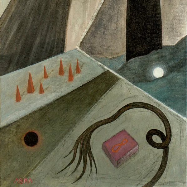 Image of Entry / Вхід by ABRA, size: 75x40cm, made of canvas,acrylic,colored pencil, Painting medium, from Lviv, Ukraine, part of the Thresholds and omens series, priced at $390