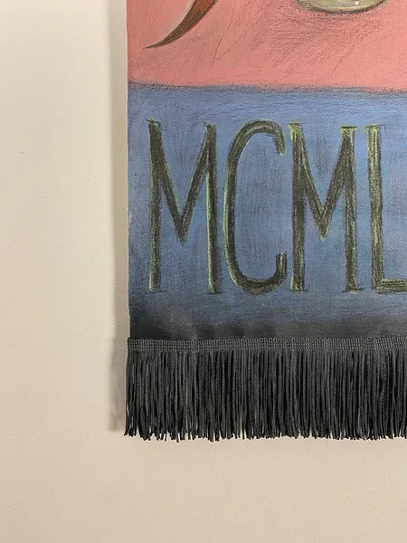 Image of Eternal wanderer / Вічний мандрівник by ABRA, size: 130 сm x 101 cm, made of canvas,acrylic,colored peencil, Painting medium, from Lviv, Ukaine, part of the Thresholds and omens series, priced at $500 Photo 5 of 9.