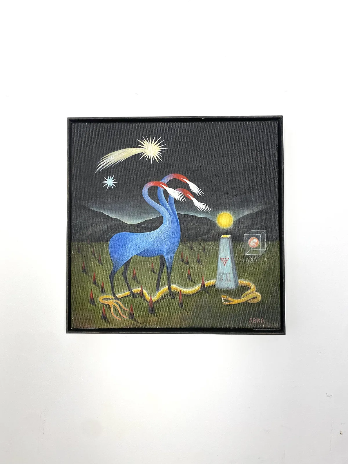 Image of Recurrence  by ABRA, size: 40x40cm, made of Acrylic on canvas, Painting medium, from Lviv, Ukraine, part of the Architecture of presence series, priced at $900 Photo 2 of 7.