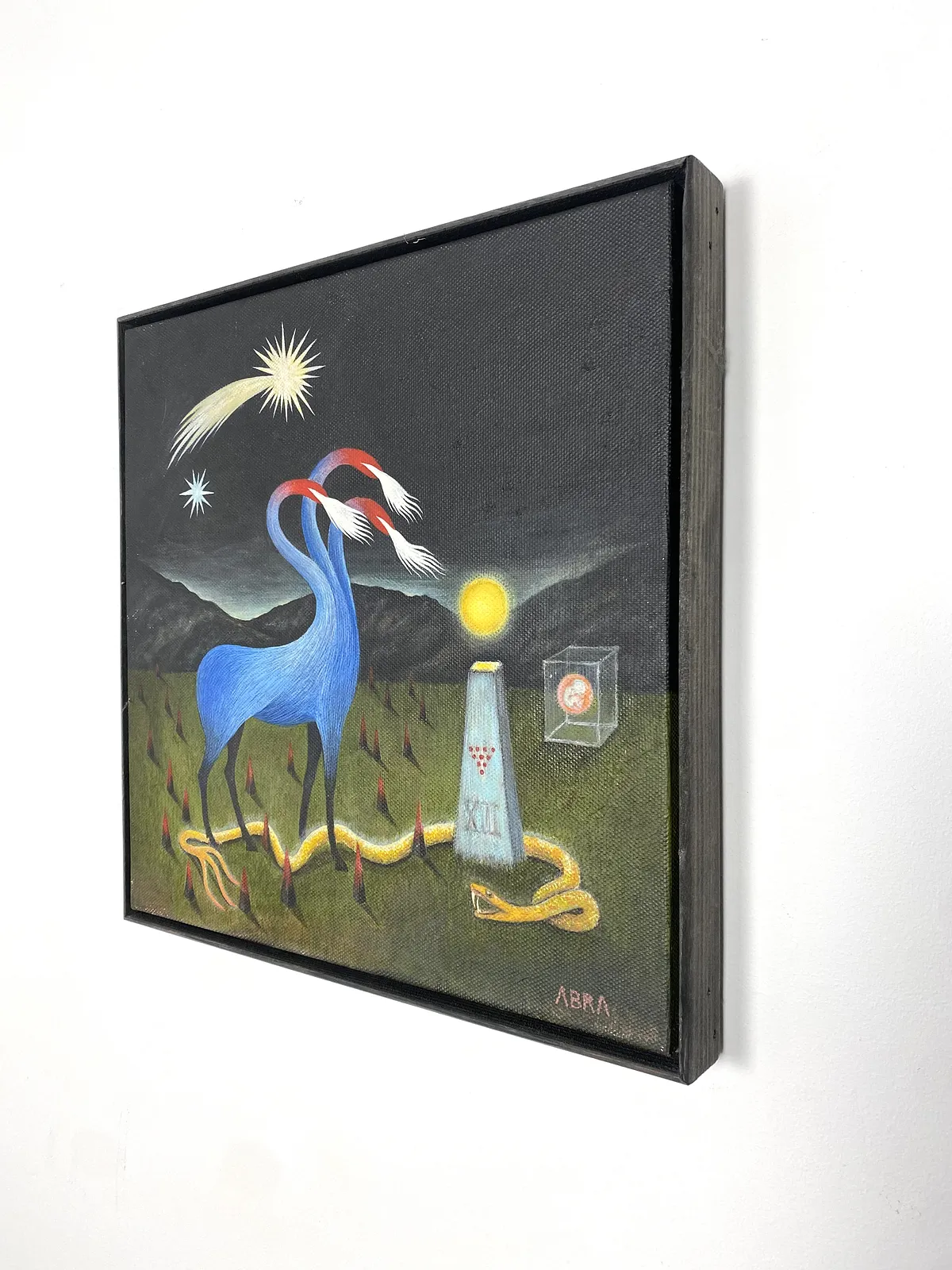 Image of Recurrence  by ABRA, size: 40x40cm, made of Acrylic on canvas, Painting medium, from Lviv, Ukraine, part of the Architecture of presence series, priced at $900 Photo 3 of 7.