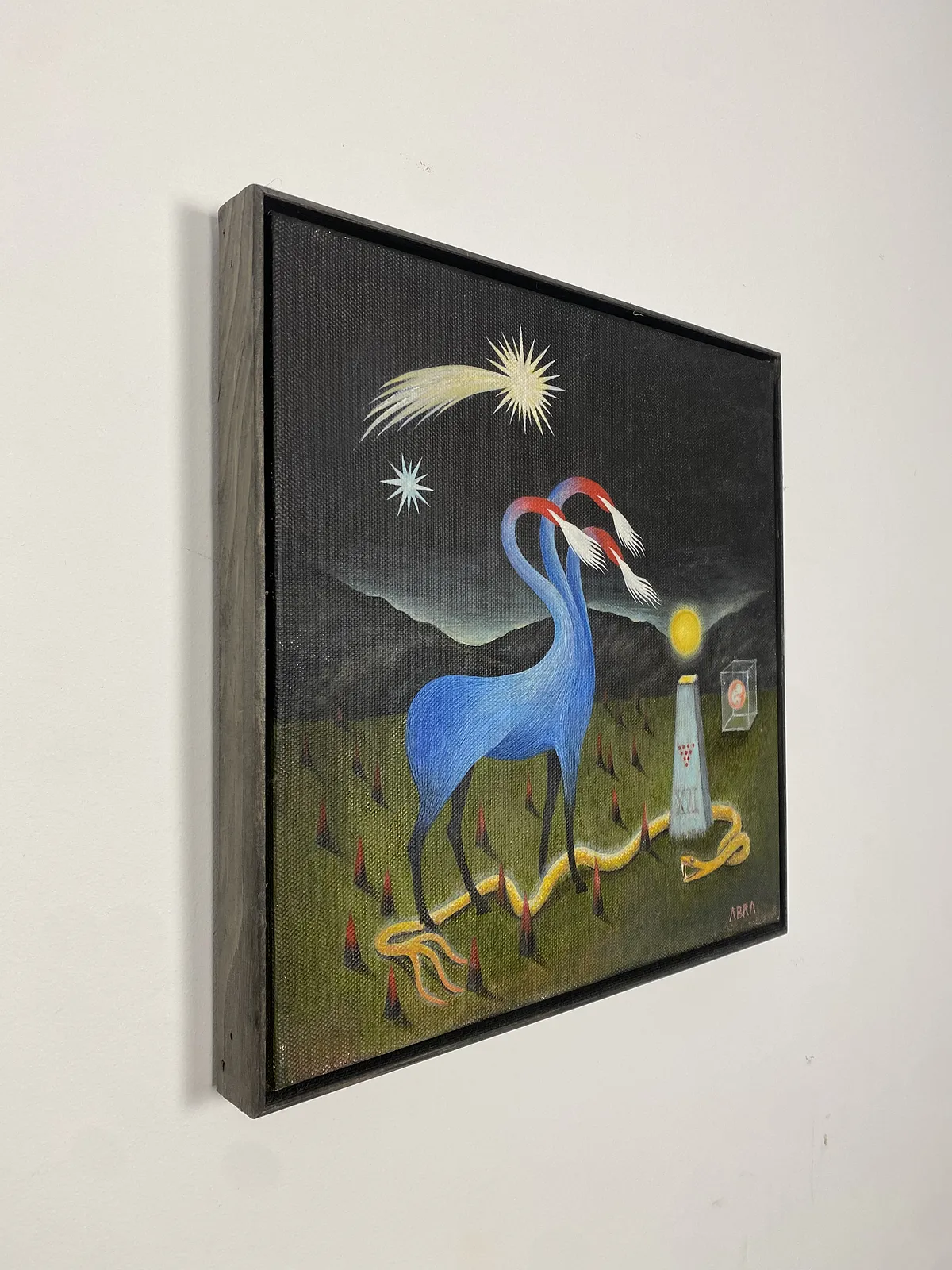 Image of Recurrence  by ABRA, size: 40x40cm, made of Acrylic on canvas, Painting medium, from Lviv, Ukraine, part of the Architecture of presence series, priced at $900 Photo 6 of 7.