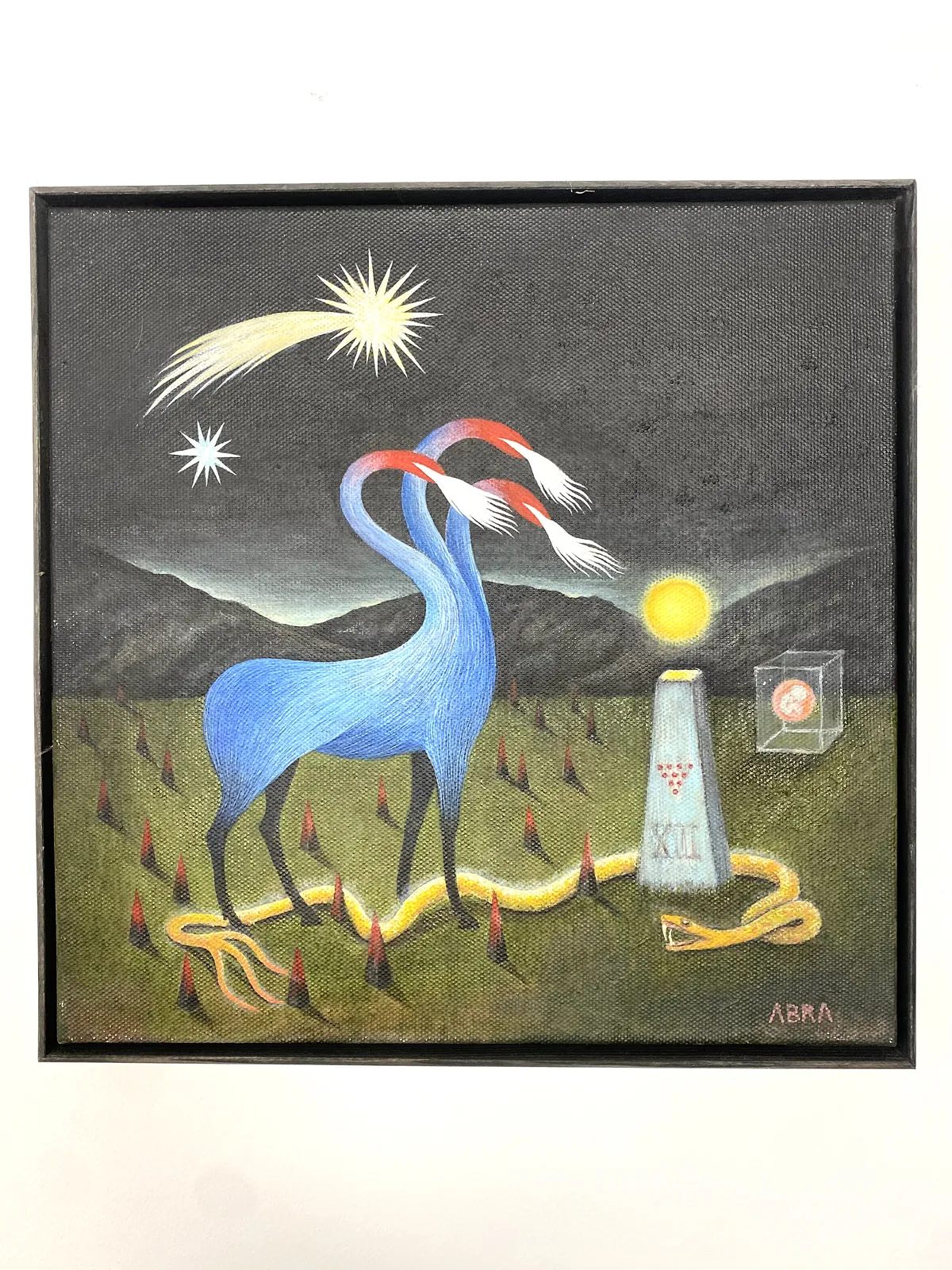 Image of Recurrence  by ABRA, size: 40x40cm, made of Acrylic on canvas, Painting medium, from Lviv, Ukraine, part of the Architecture of presence series, priced at $900 Photo 7 of 7.