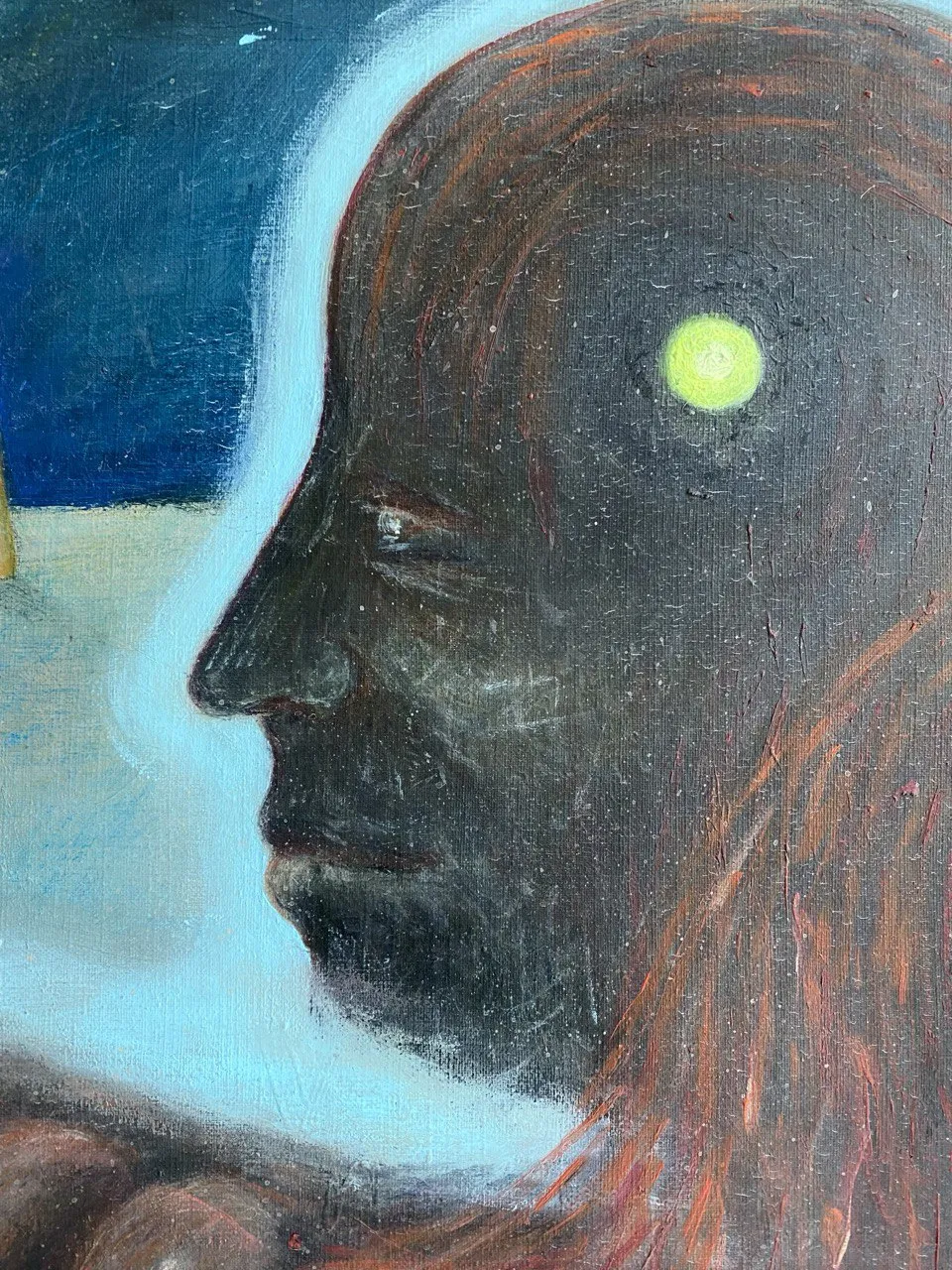 Image of Numb  by ABRA, size: 100x65cm, made of Acrylic on canvas, Painting medium, from Lviv, part of the Architecture of presence series, priced at $650 Photo 5 of 6.