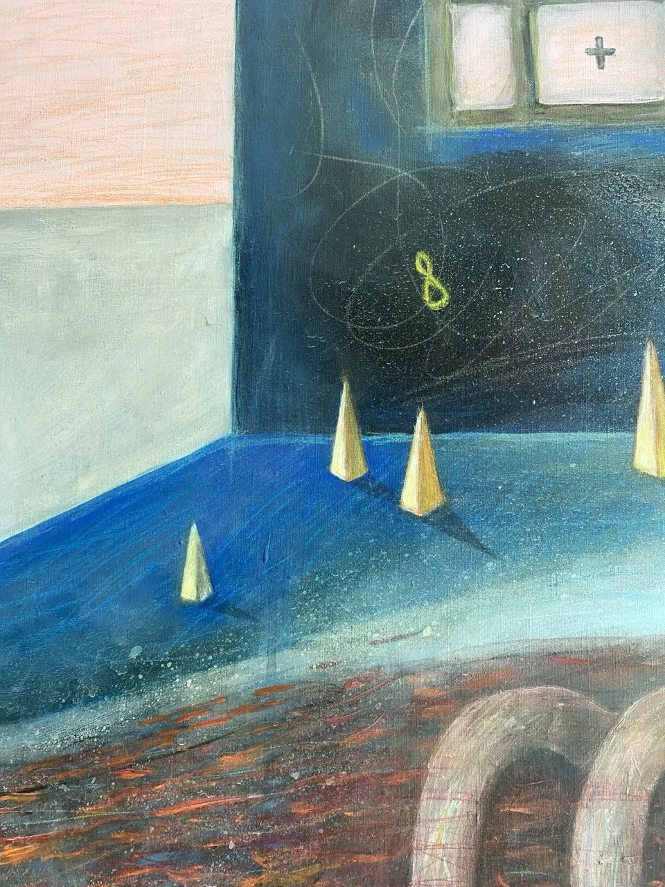 Image of Numb  by ABRA, size: 100x65cm, made of Acrylic on canvas, Painting medium, from Lviv, part of the Architecture of presence series, priced at $650 Photo 6 of 6.