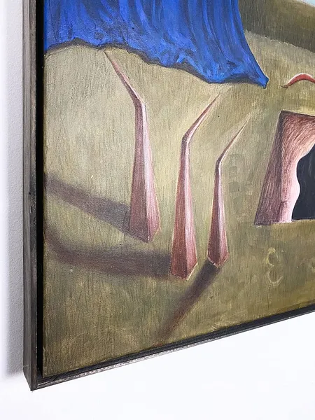 Image of Dream Transmission Machine  by ABRA, size: 90 x 90, made of canvas,acrylic,colored pencil, Painting medium, from Lviv, Ukraine, part of the noesis series Photo 4 of 5.