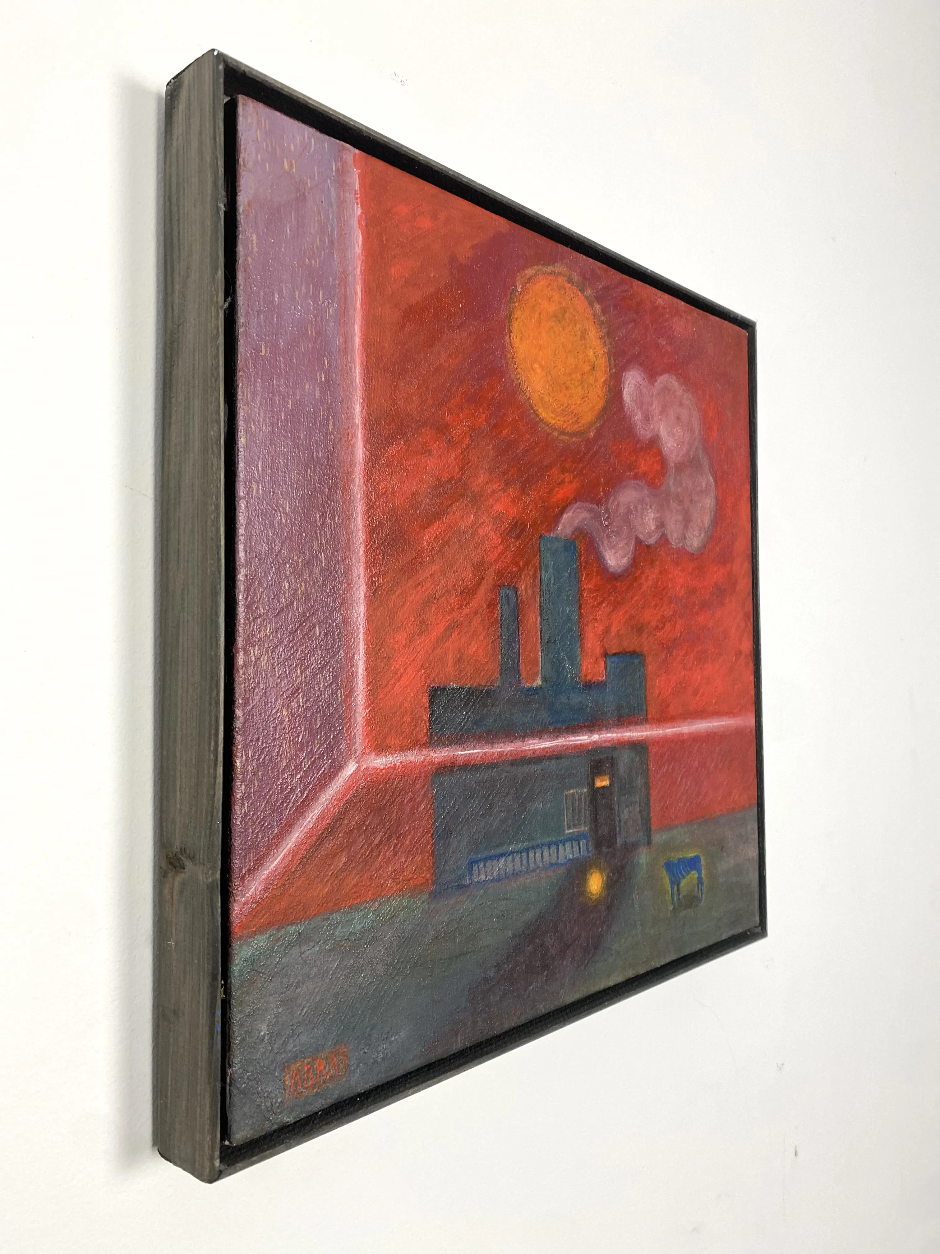 Image of Anticipation  by ABRA, size: 40x40cm, made of canvas,acrylic,colored pencil, Painting medium, part of the Architecture of presence series, priced at $300 Photo 2 of 4.