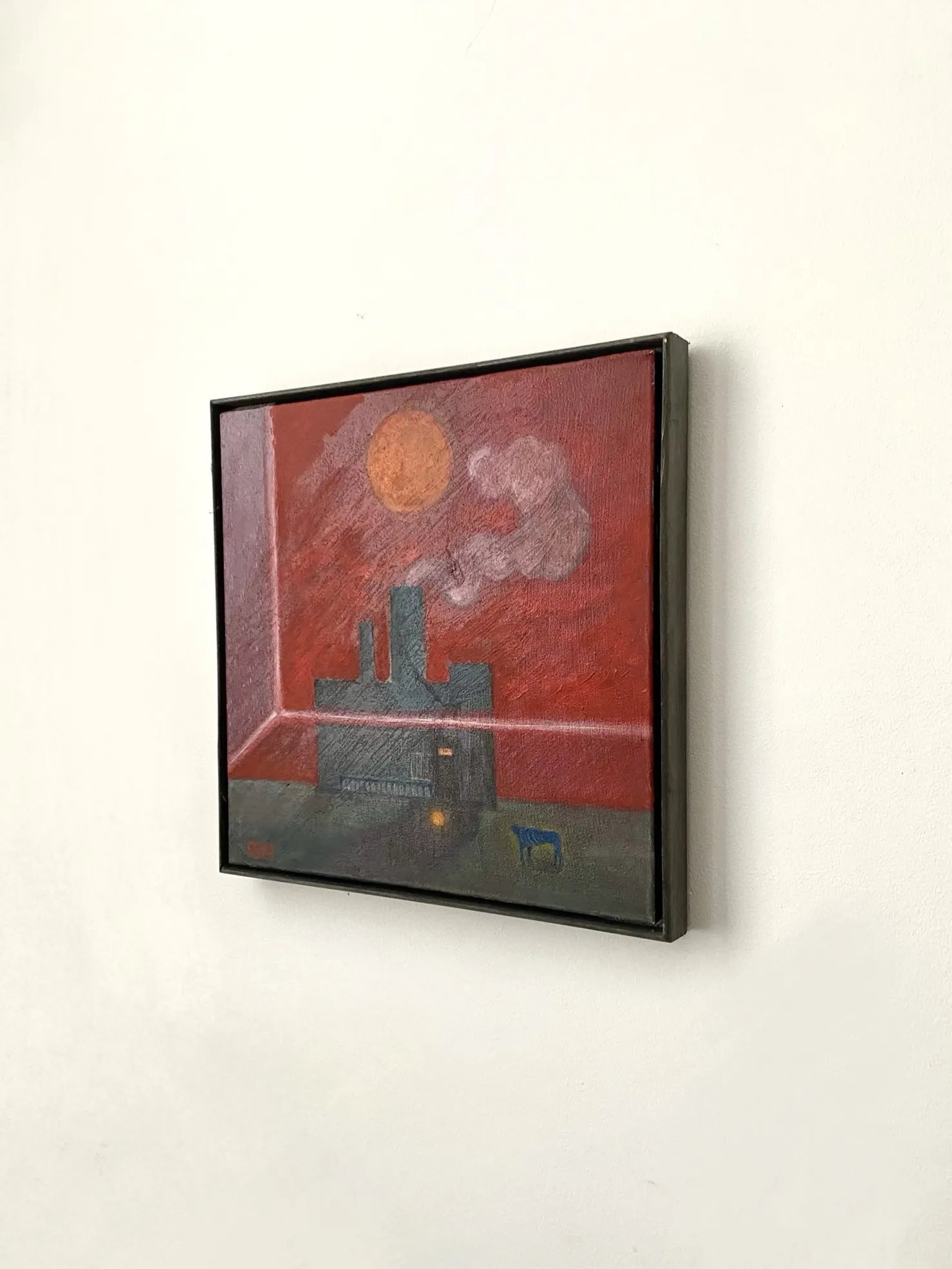 Image of Anticipation  by ABRA, size: 40x40cm, made of canvas,acrylic,colored pencil, Painting medium, part of the Architecture of presence series, priced at $300 Photo 4 of 4.