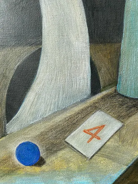 Image of Extended dream \ Подовжений сон by ABRA, size: 70x40cm, made of canvas,acrylic,colored pencil, Painting medium, from Lviv, Ukraiine, part of the Thresholds and omens series, priced at $500 Photo 3 of 5.