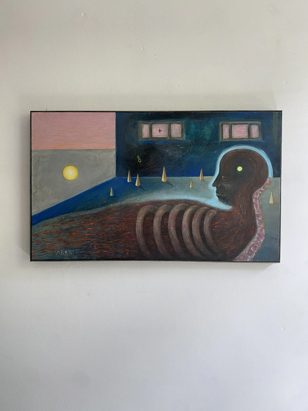 Image of Numb  by ABRA, size: 100x65cm, made of Acrylic on canvas, Painting medium, from Lviv, part of the Architecture of presence series, priced at $750 Photo 1 of 6.