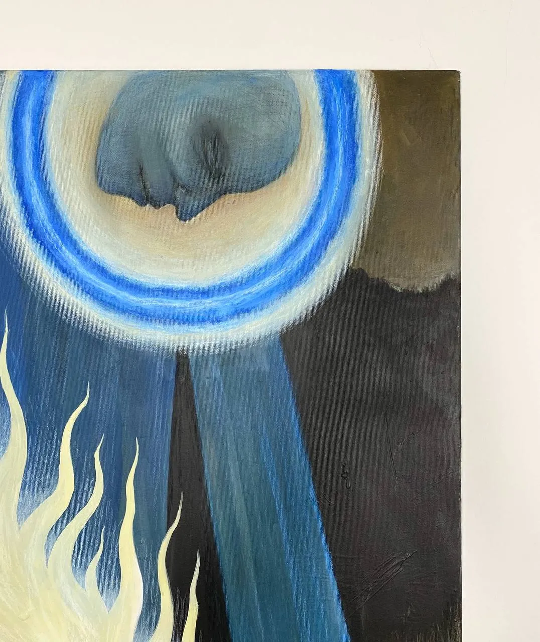 Image of Metanoia by ABRA, size: 110 x 60, made of canvas,acrylic,colored pencil, Painting medium, part of the noesis series Photo 2 of 3.