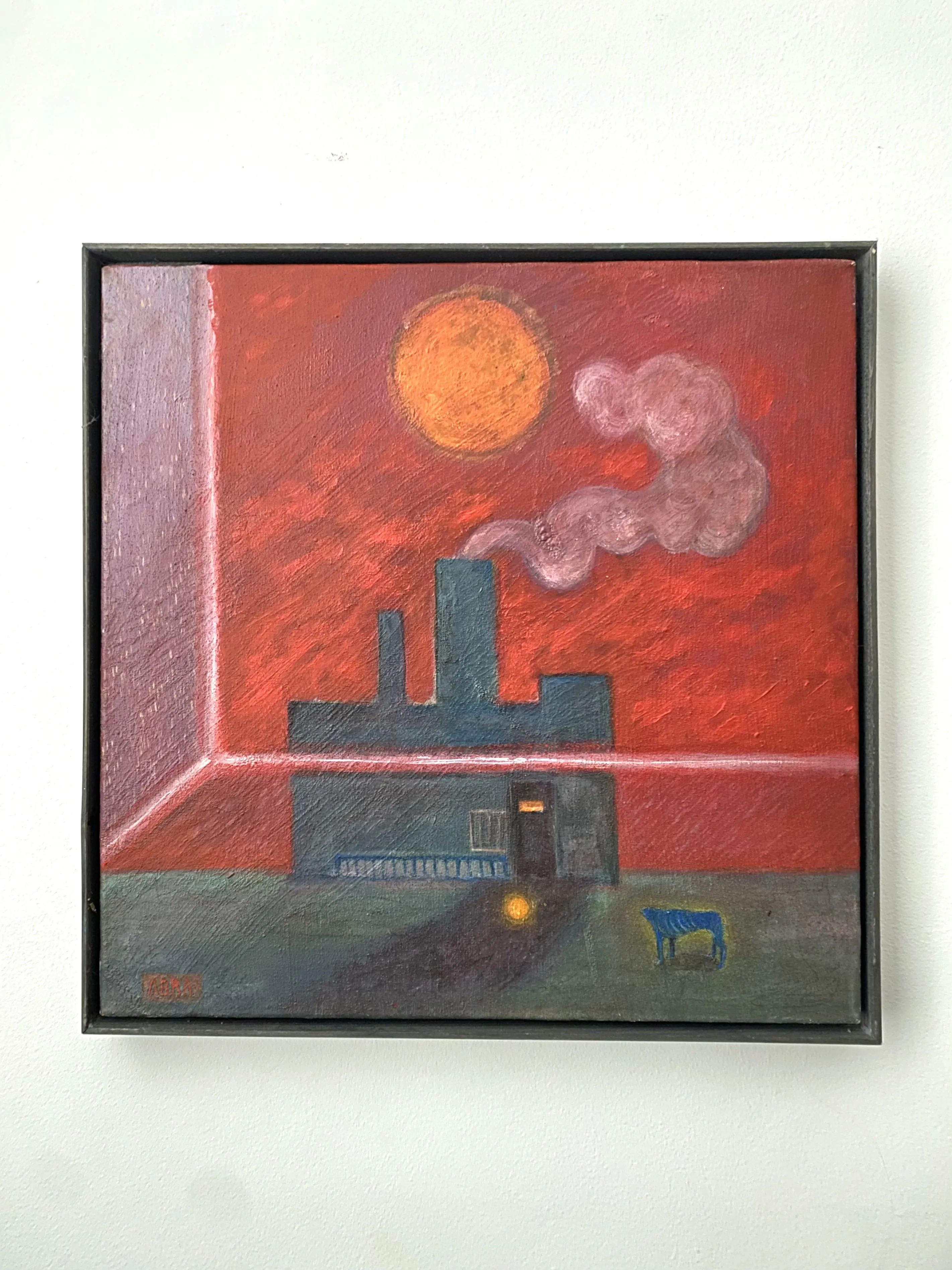 Image of Anticipation  by ABRA, size: 40x40cm, made of canvas,acrylic,colored pencil, Painting medium, part of the Architecture of presence series, priced at $300 Photo 1 of 4.